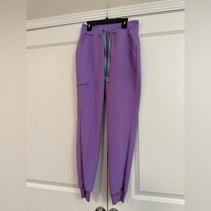 FIGS High Waisted Zamora Scrub Pants Joggers Women’s size Small S Lilac Dawn